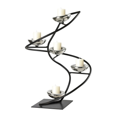 Kerzenhalter Iron Spiral Candle Holder In Black / Chrome