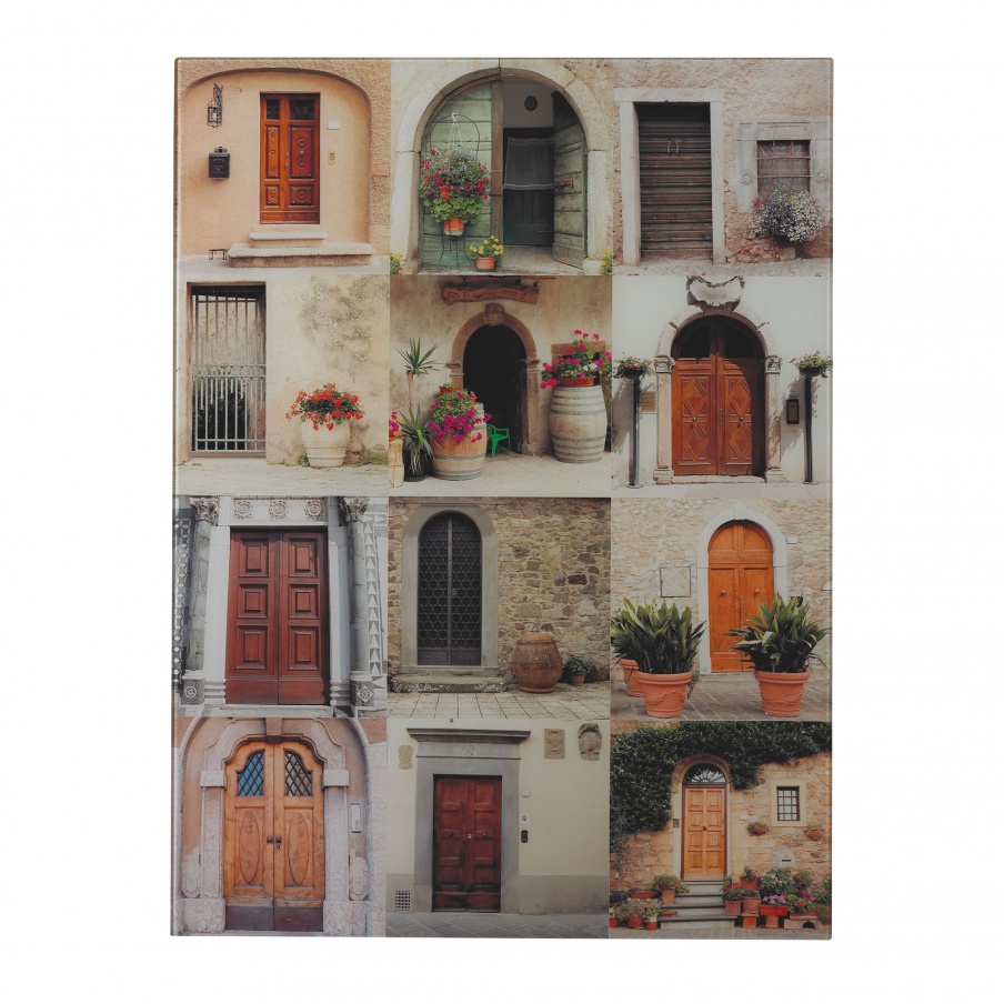 Das Bild Door Collage II-Door Collage Photography Printed On Glass Sterling