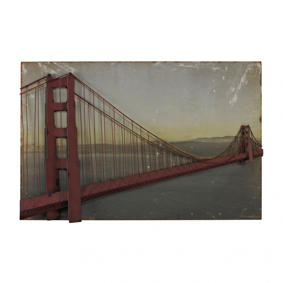 Bild Golden Gate Bridge-Golden Gate Bridge In Set On Sterling Print