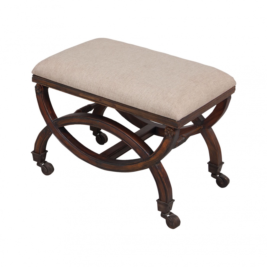 Bench Single Arc Bench In Woodland Dark Stain Sterling