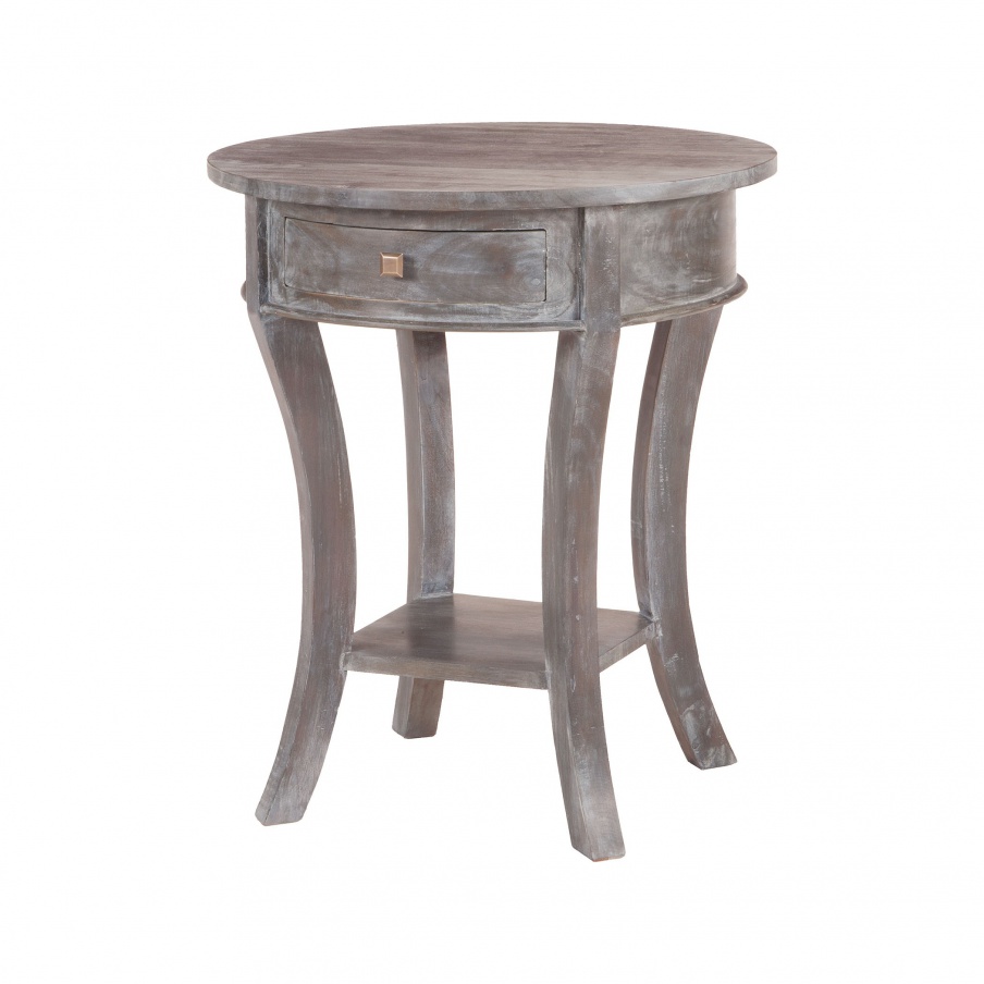 Tisch Oval Mahogany Side Table In Stain Grey No.4 Sterling