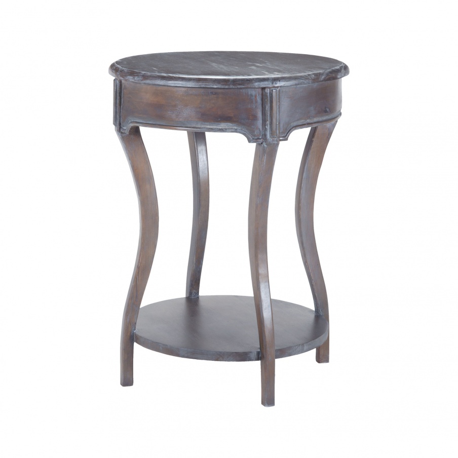 Tisch Bend Back Side Table In Heritage Dark Grey Stain Sterling