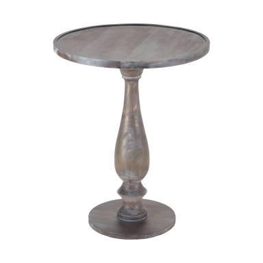Tisch Hamptons Side Table In Waterfront Stain Grey With White Wash