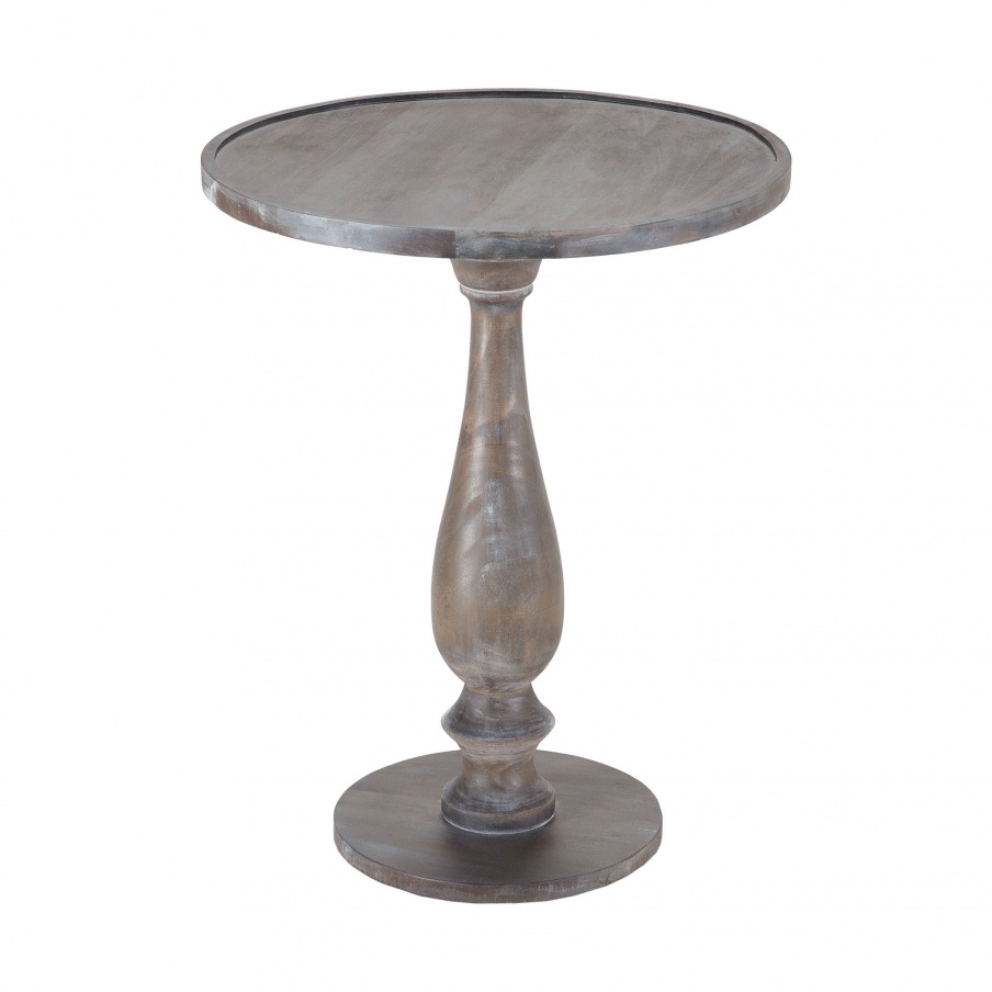 Tisch Hamptons Side Table In Waterfront Stain Grey With White Wash Sterling