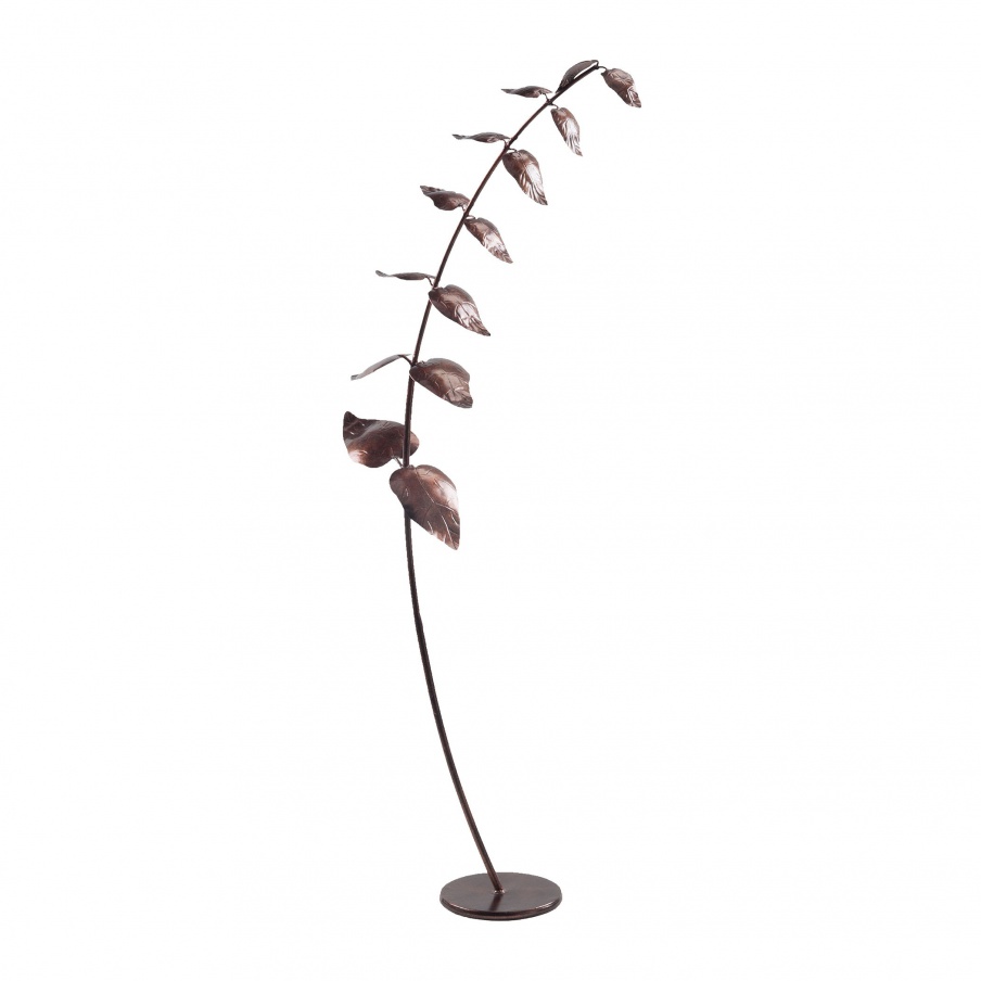 Statuette Leaning Leaf Branch Sculpture Sterling