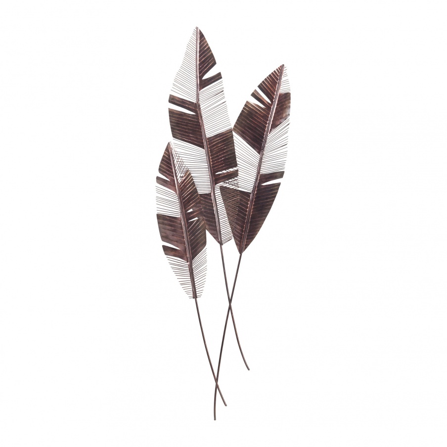 Wand-Dekor-Martinique Leaf Fan Wall Sterling