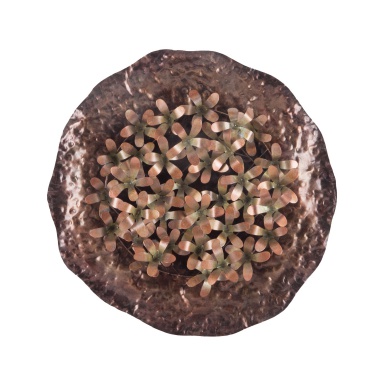 Wand-Dekor Bronze Poppy Bunch Wall Plate