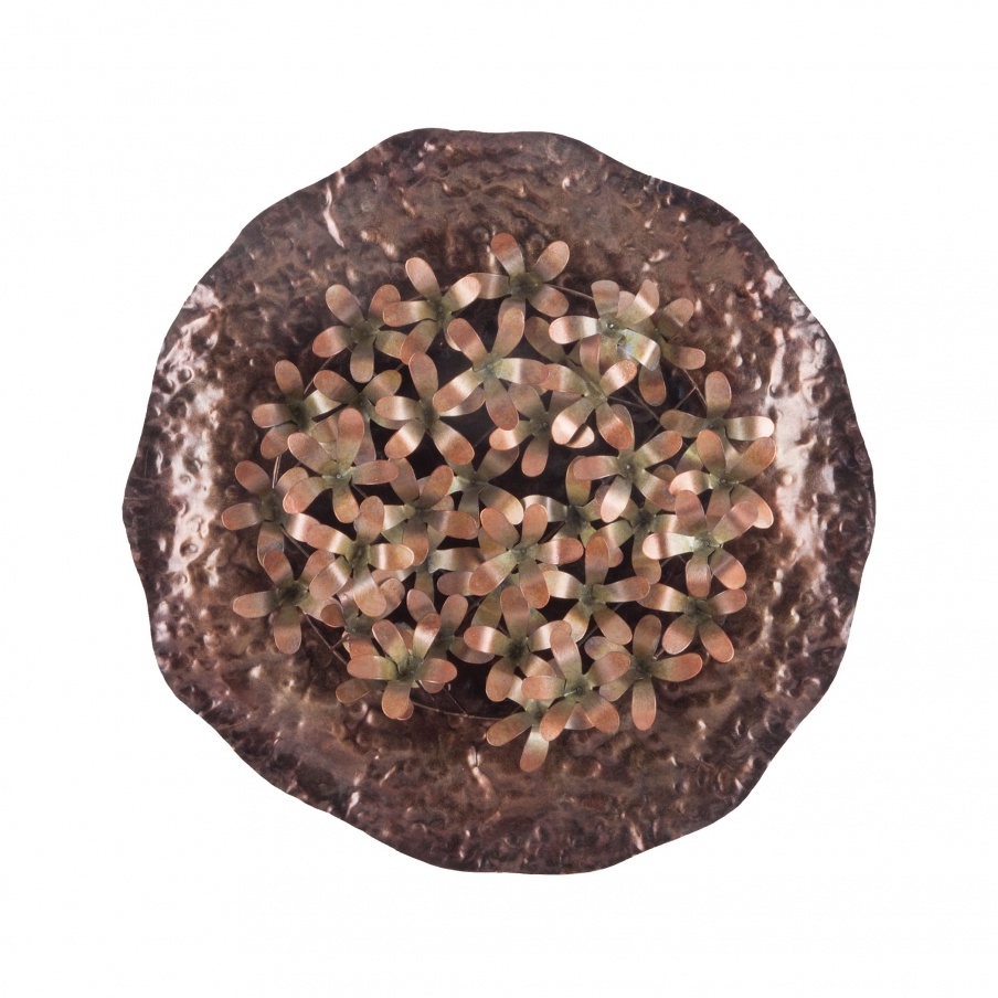 Wand-Dekor Bronze Poppy Bunch Wall Plate Sterling