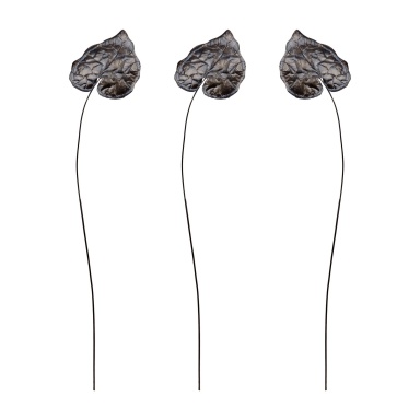 Zubehör Sculptural Bronze Leaf Stem