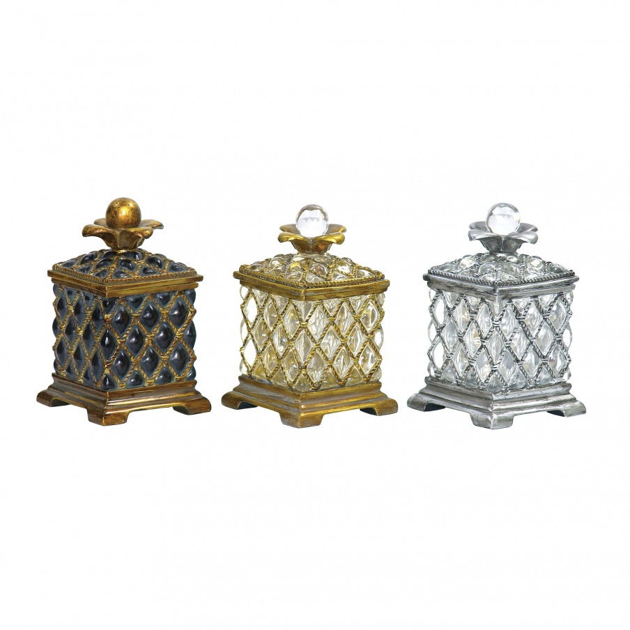 Aufbewahrungsbox Set Of 3 Assyrian Keepsake Boxes Sterling