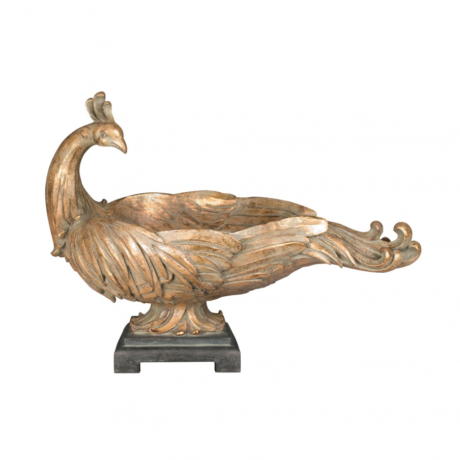 Vase für Kleinigkeiten Proud Peacock Decorative Bowl Display Sterling