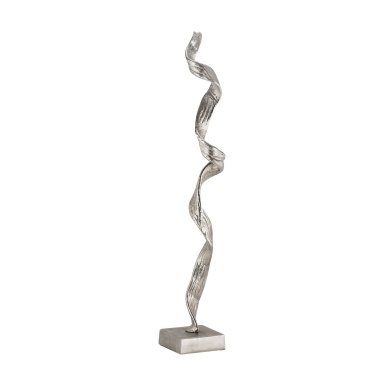 Statuette Raw Nickle Ribbon Sculpture