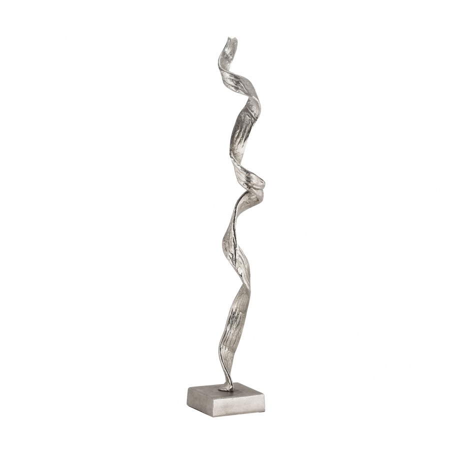 Statuette Raw Nickle Ribbon Sculpture Sterling