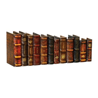 Zubehör Set of 12 Leatherbound Books