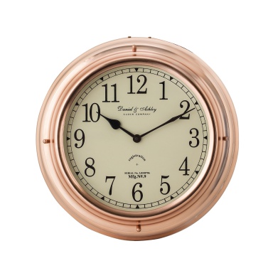 Die Wanduhr Polished Copper Nautical Clock