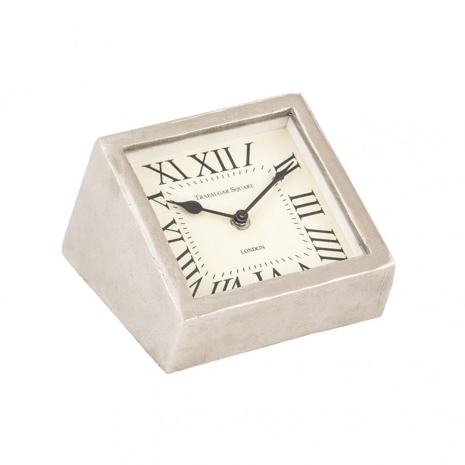 Uhr Square Desk Top Clock Sterling