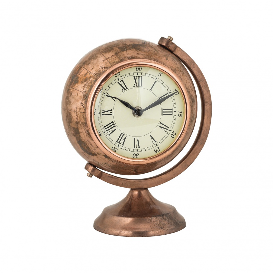 Uhr Table Top Clock Globe Sterling