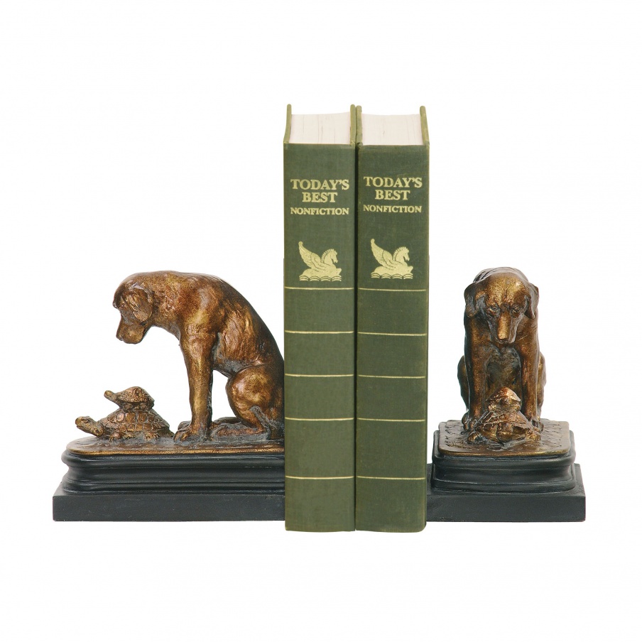 Книгодержатель Pair And Turtle Labrador Retriever Sterling Bookends