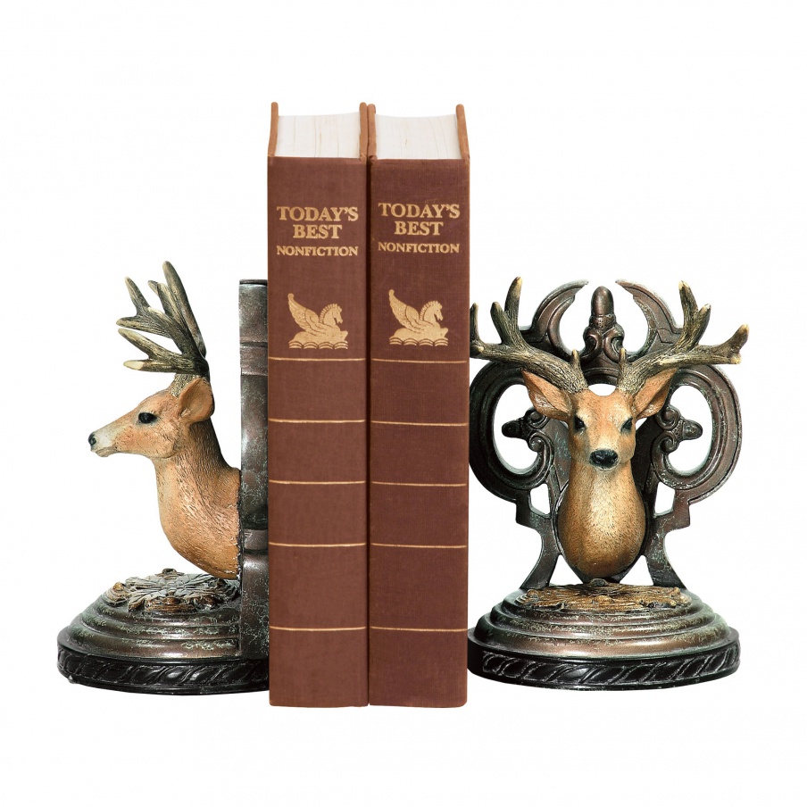 Книгодержатель Pair Deer Head Bookends Sterling