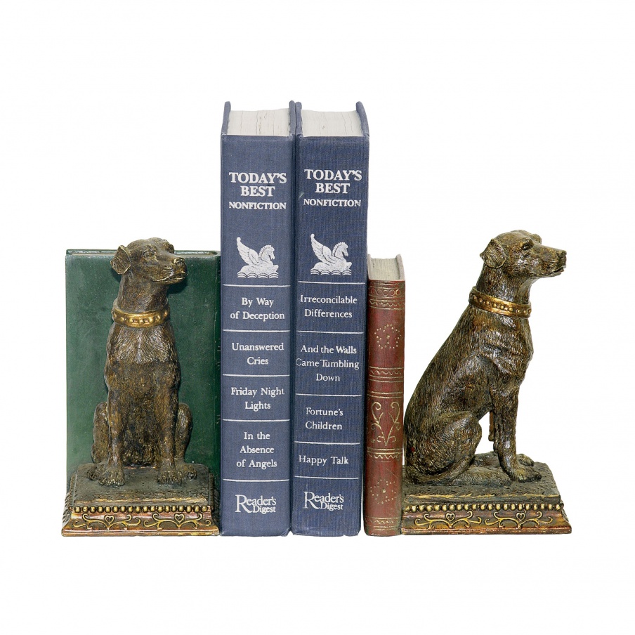 Книгодержатель Pair of Chocolate Lab Sterling Bookends