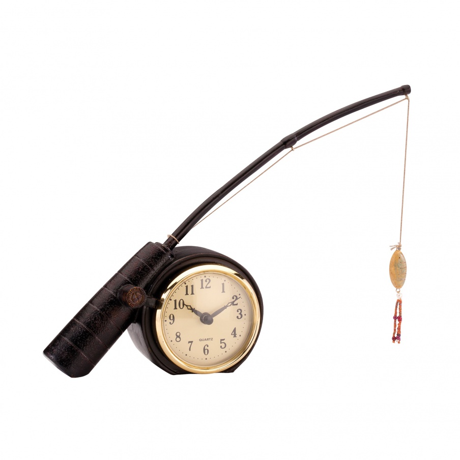 Uhr Rod 'N Reed Fishing Display Clock Sterling