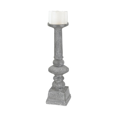 Kerzenhalter Floor Standing Grey Washed Candle Holder - Large