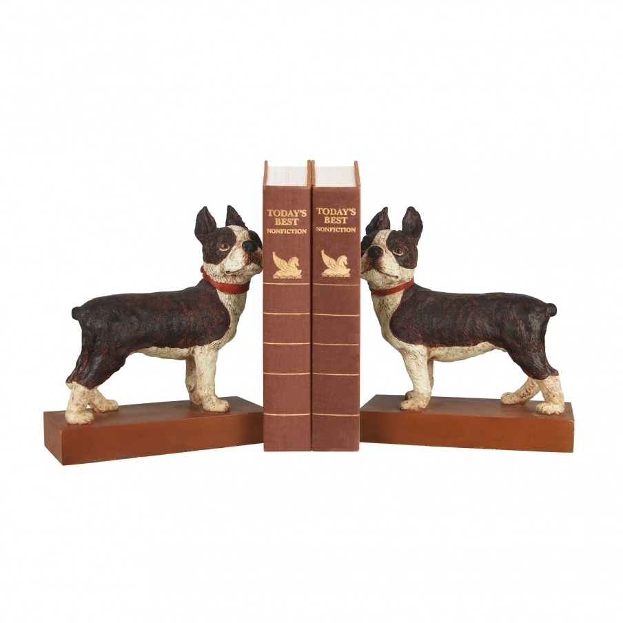 Книгодержатель Pair Boston Terrier Sterling Bookends