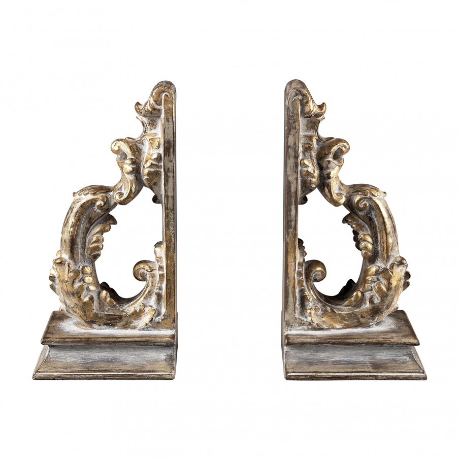 Книгодержатель Florentine Scroll Sterling Bookends