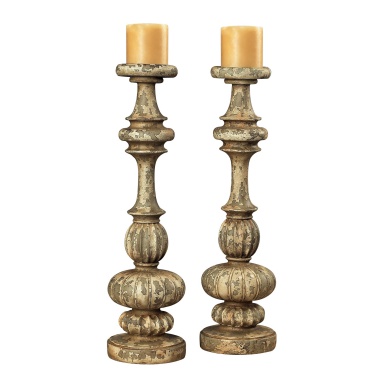 Kerzenhalter Flämisch-Carved Candle Holders