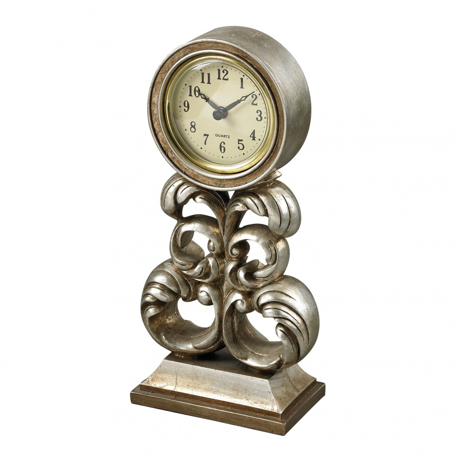Uhr Desk Clock In Antique Sterling Silver
