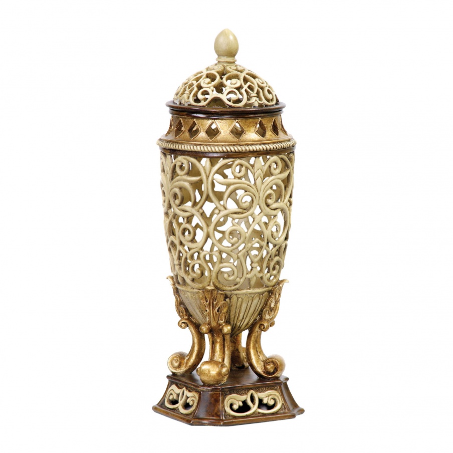 Vase Sculpted Ornate Urn Sterling