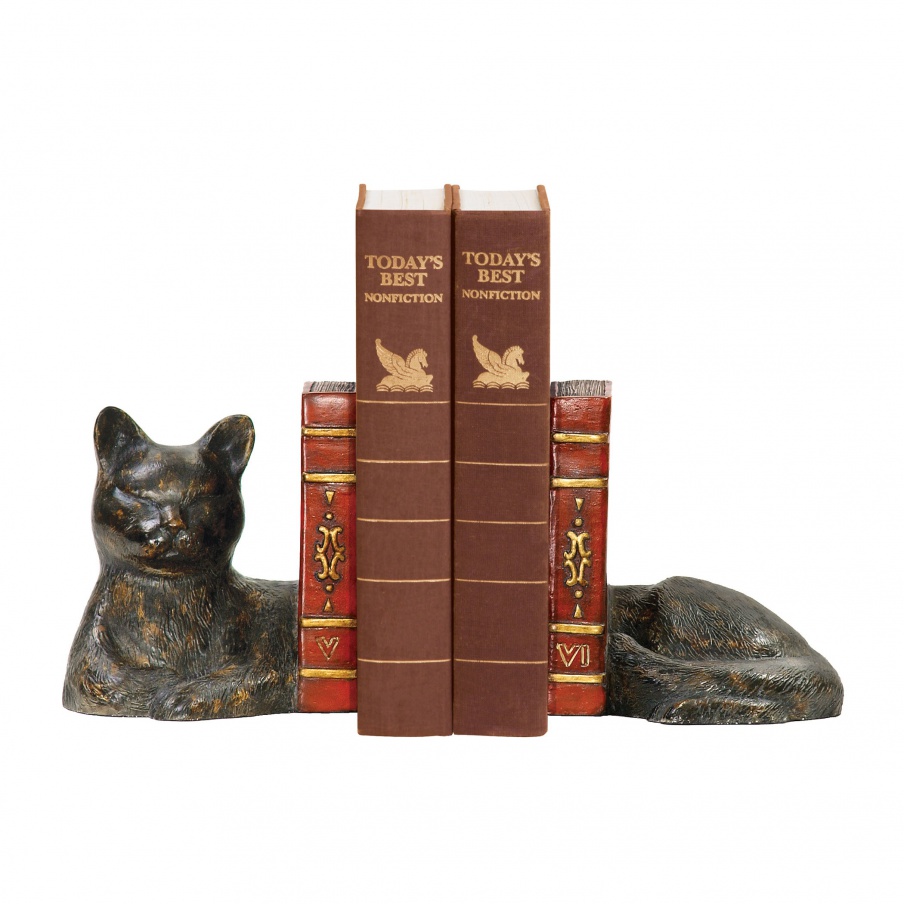 Книгодержатель Pair Cat Nickerchen Machen Bookends Sterling