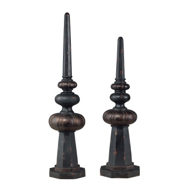 Behälter Set Of 2 Finials Keysville