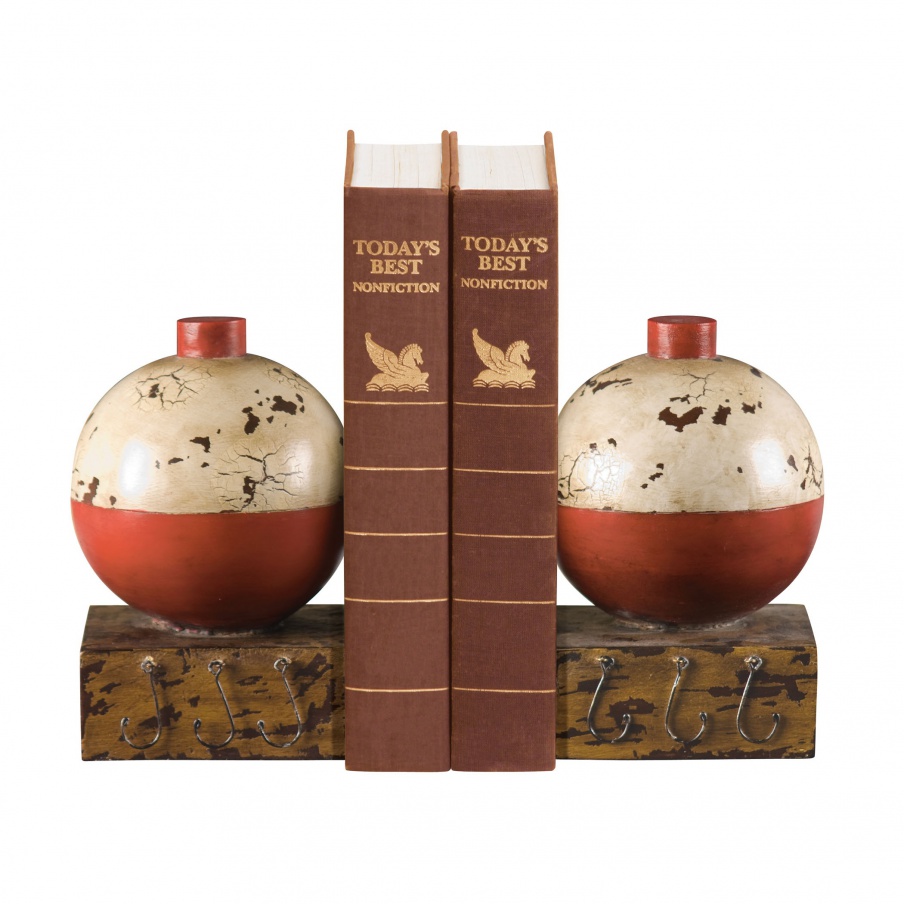 Книгодержатель Pair Of Fishing Bobber Sterling Bookends