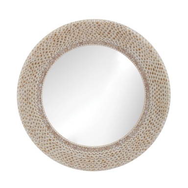 Wall Round Ribbed Ring Mirror Shell