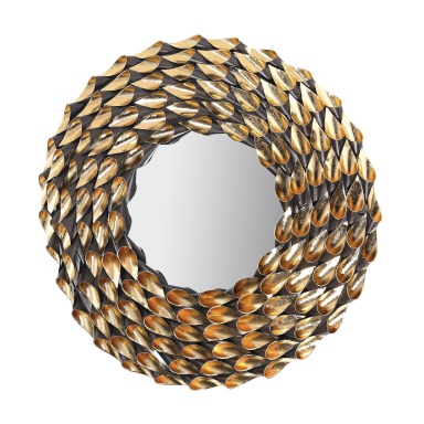 Fluted Wall Wreath Mirror