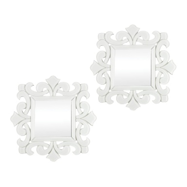 Wandhalter Haylee Mini Scroll Work Framed Mirrors - Set of 2