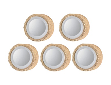 Honeycomb Wall Deep 4" Frame Bär formte Mirrors - Set of 5 Mirror Masters