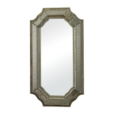 Wandhalter Saranap Smoked And Hand Cut Glass Mirror