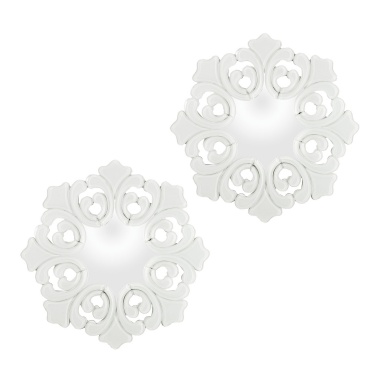 Wandhalter Super White Snowflake Glass Mirror