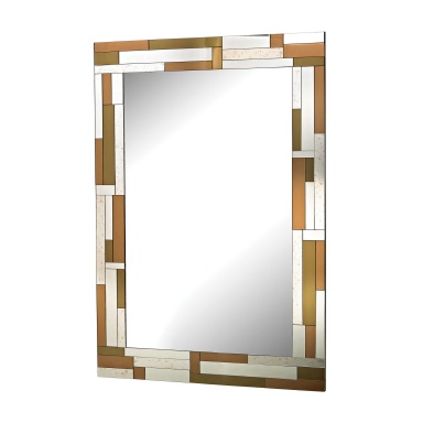 Wandhalter Geometric Copper Mirror