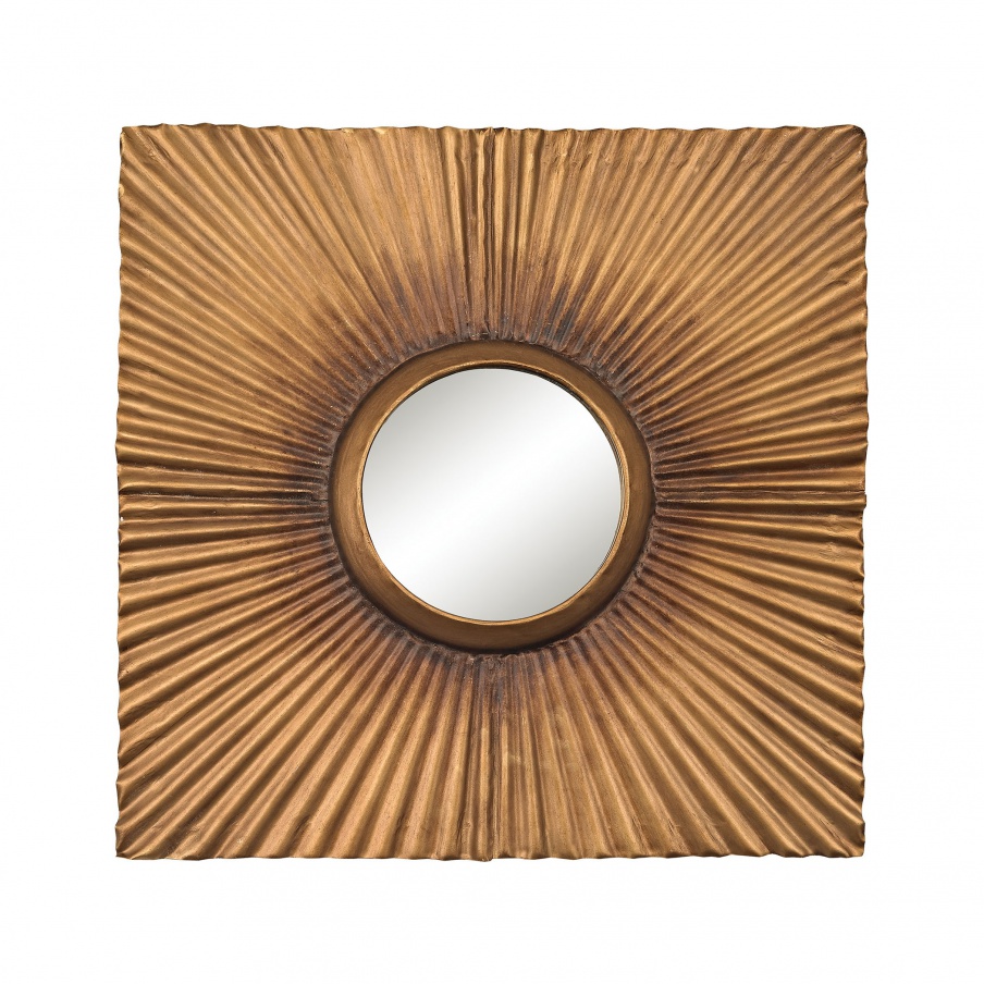 Wandhalter Terraced Gold Panel Mirror Mirror Masters
