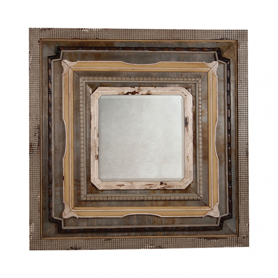 Wandhalter Aged Tin And Wood Mirror Mirror Masters