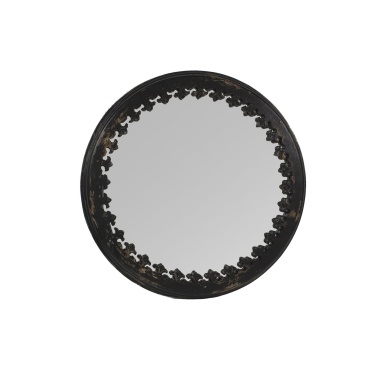 Wall Round Fleur-De-Lis Mirror