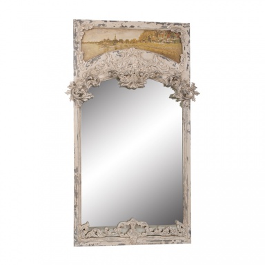 Carved Wall Trumeau Antikisierte Mirror