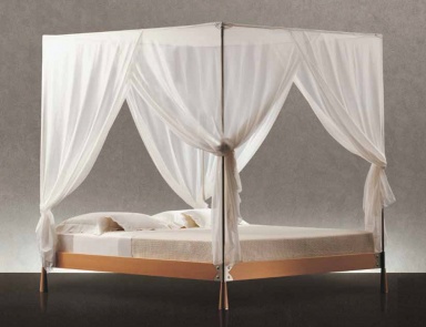 Himmelbett auf einem Rahmen aus Metall und Buchenholz Claudiano, Giorgetti (Himmelbett)