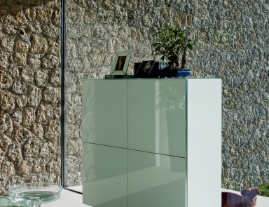 Prellstein auf einem Rahmen aus Massivholz Futura 4, Cattelan Italia